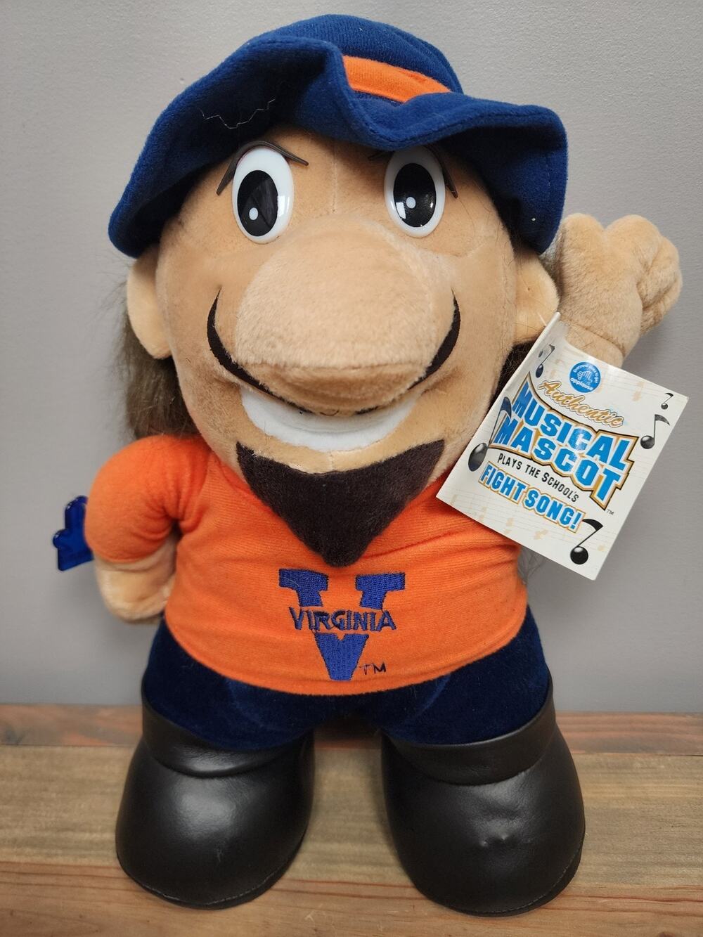 Vintage VIRGINIA CAVALIERS Plush MUSICAL MASCOT Plays FIGHT SONG NEW NOS